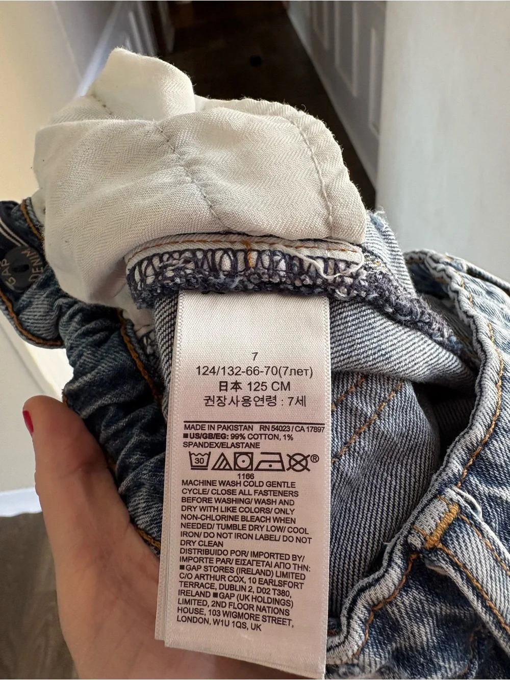 GAP Faded Light Blue Frayed Hem Denim Shorts - Kids